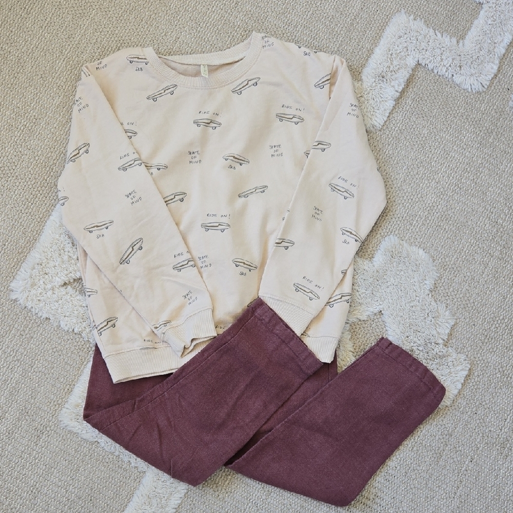 Rylee + Cru Cream and Brown Kids Outfit